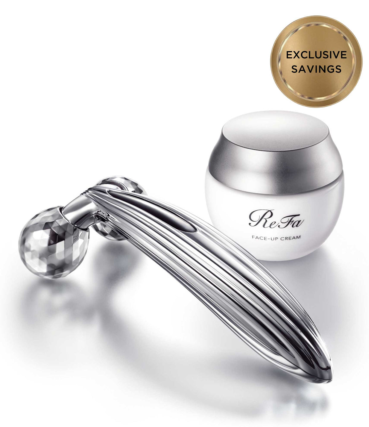 Face Saver LUXE Set | A valuable set includes ReFa CARAT RAY FACE & FACE-UP CREAM | Give complexion a boost with dual action facial set and experience the ultimate facial pampering.